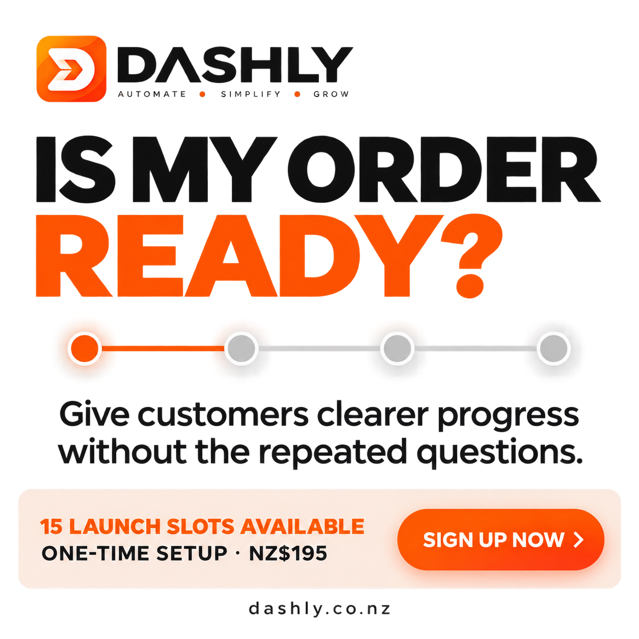 Dashly campaign about repeated order status questions