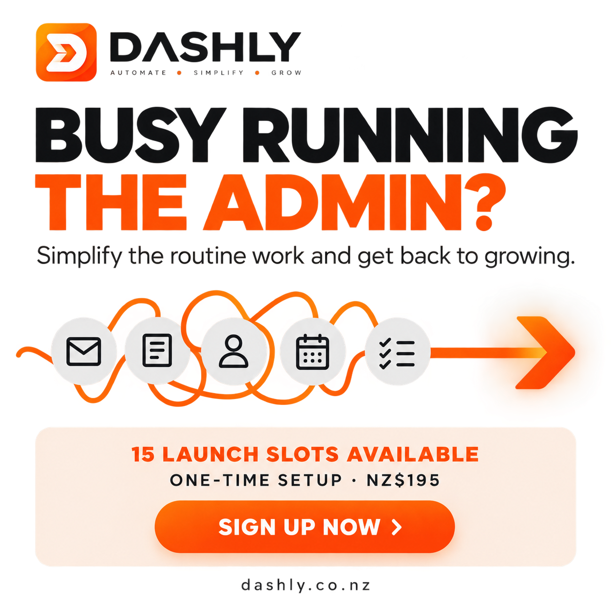 Dashly campaign about repetitive small-business administration